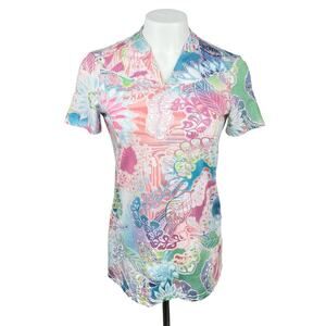 LISETTE L Sport Floral Multicolor Top Sz XS